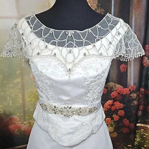 ( New Arrival ) Come Away With Me, 8pc. Wedding Tiara Ensemble - Picture 3 of 14